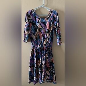 Pixie Lane soft feather pattern dress size 9/10
